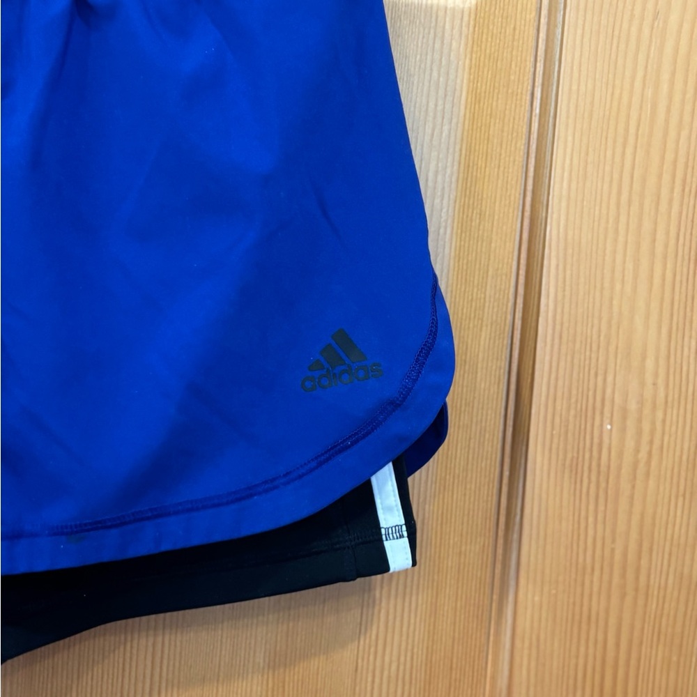 Adidas Royal Blue shorts with Black Logo - Picture 2 of 4